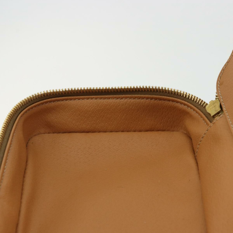 【日本直送】CELINE Macadam帆布化妝包 PVC皮革 棕色金色 正品 YKZ1479A-20