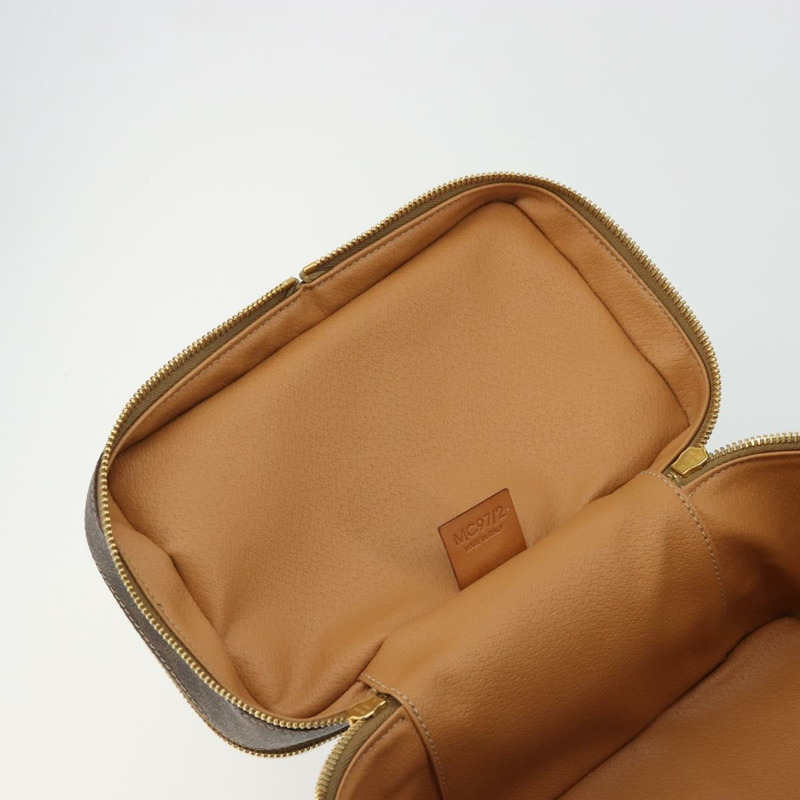 【日本直送】CELINE Macadam帆布化妝包 PVC皮革 棕色金色 正品 YKZ1479A-21