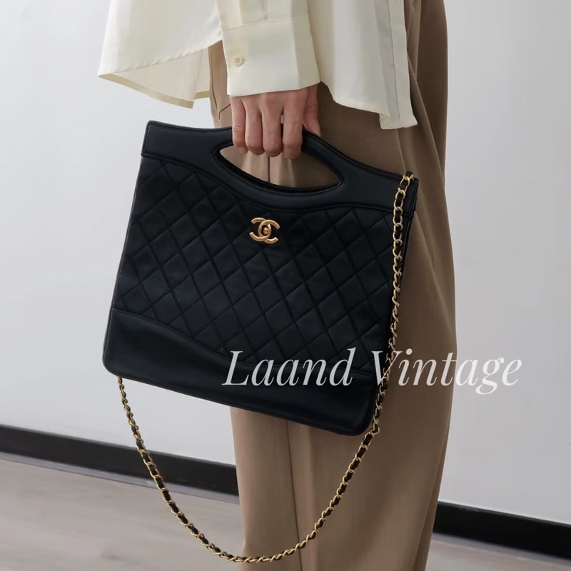 Chanel • 經典黑金羊皮 31 Bag 鏈條包-1