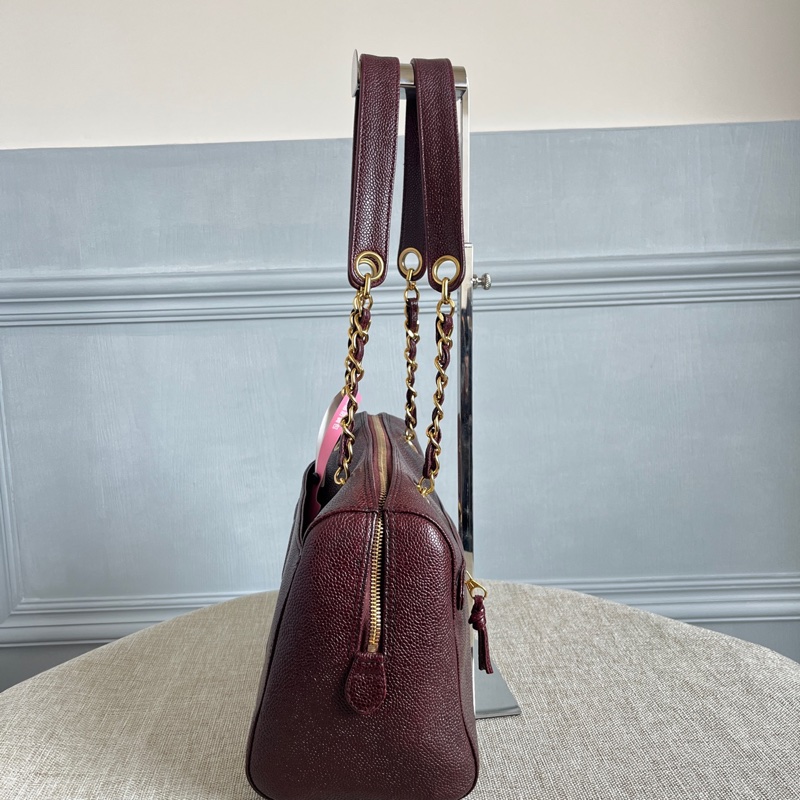 Chanel • 稀有勃艮第紅荔枝牛皮鏈條包-3