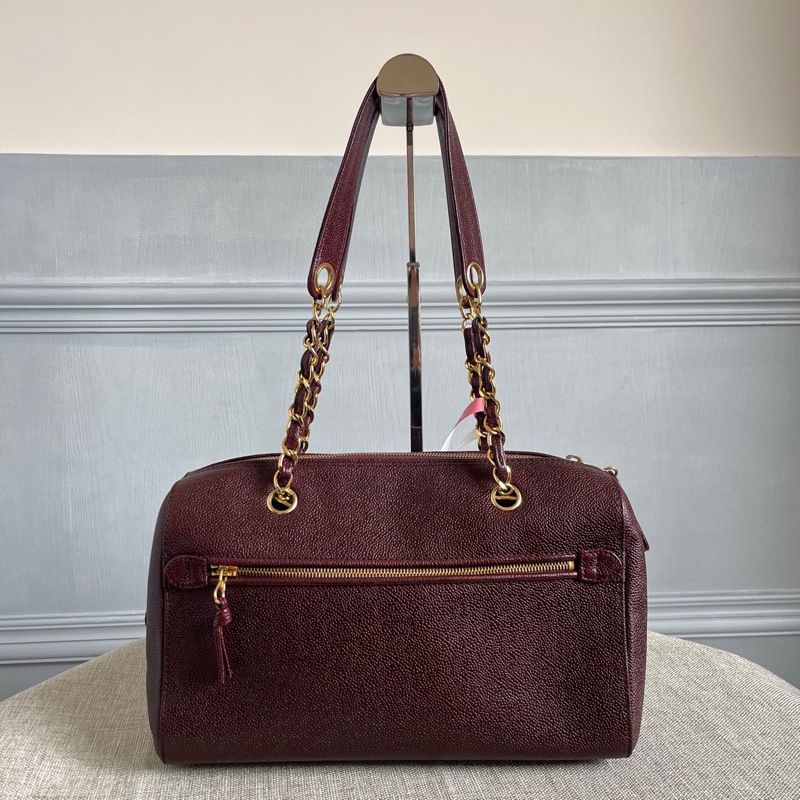 Chanel • 稀有勃艮第紅荔枝牛皮鏈條包-4