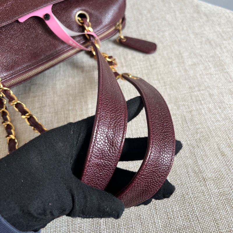 Chanel • 稀有勃艮第紅荔枝牛皮鏈條包-5