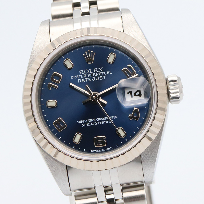 藍色錶面 不鏽鋼 蠔式恆動 日誌型 自動上鍊 腕錶【ROLEX 勞力士】 79174-2