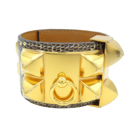 灰/棕色 蜥蜴皮 CDC 手環 X刻【HERMES 愛馬仕】 H500255FD1BT2