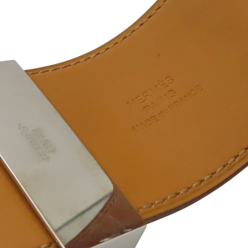 棕色 Tadelakt牛皮 CDC 24 手環 □P刻 銀釦【HERMES 愛馬仕】 H079501CK-5