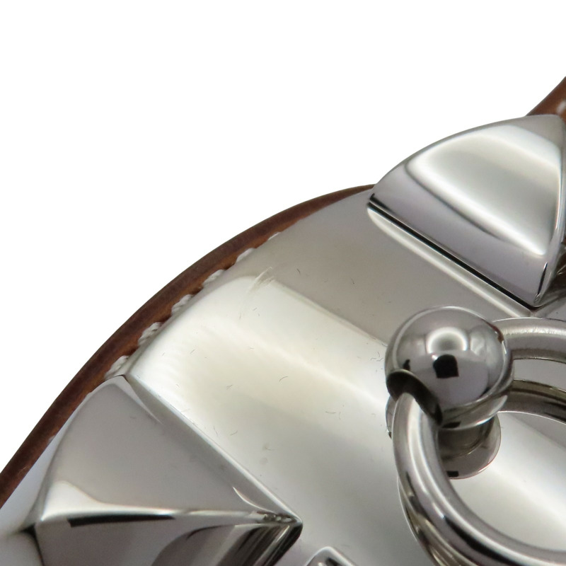 棕色 Tadelakt牛皮 CDC 24 手環 □P刻 銀釦【HERMES 愛馬仕】 H079501CK-8