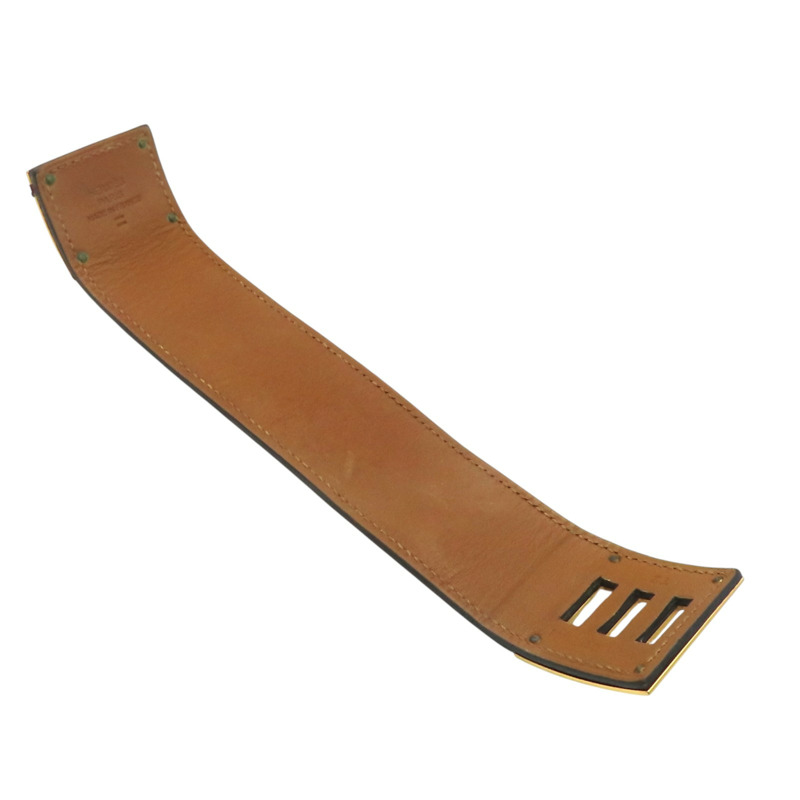 綠色 蜥蜴皮 Kelly Dog 手環 A刻 金扣【HERMES 愛馬仕】-5