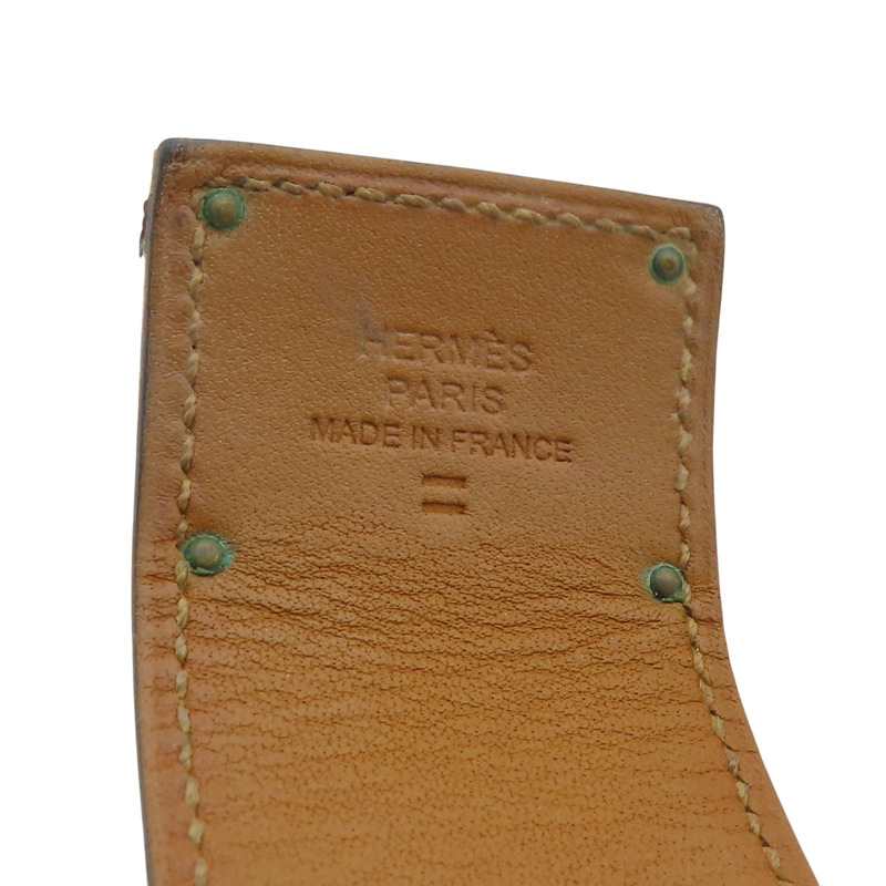 綠色 蜥蜴皮 Kelly Dog 手環 A刻 金扣【HERMES 愛馬仕】-7