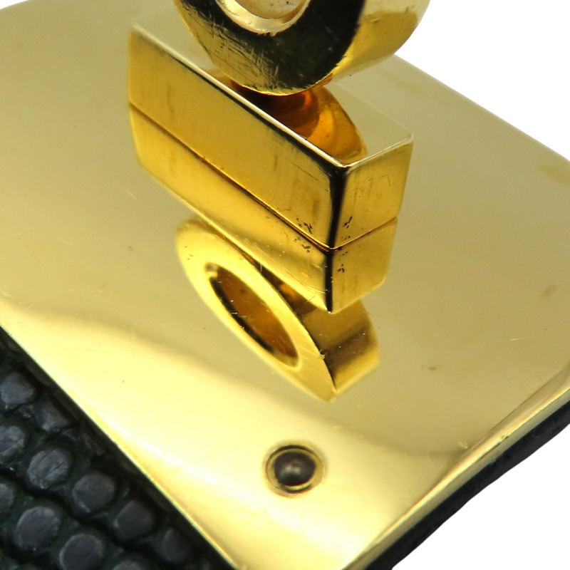 綠色 蜥蜴皮 Kelly Dog 手環 A刻 金扣【HERMES 愛馬仕】-10