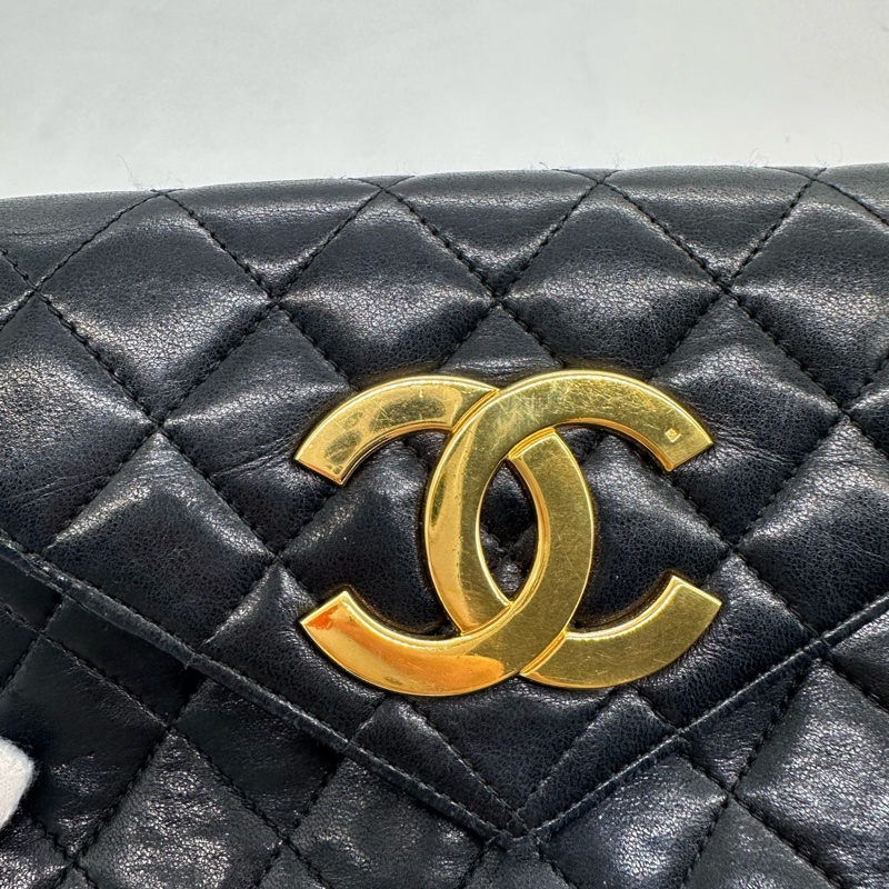 Chanel • 經典黑金大Logo翻蓋鏈條包-6