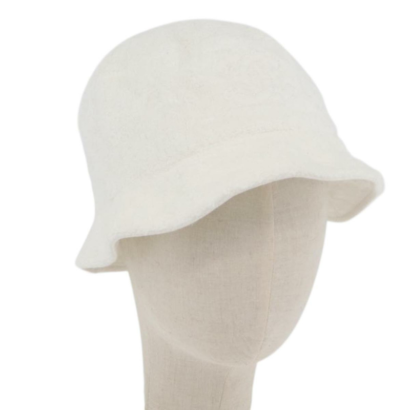 【日本直送】香奈兒 COCO 標誌白色絨面革帽 CC Auth YKZ968A-0