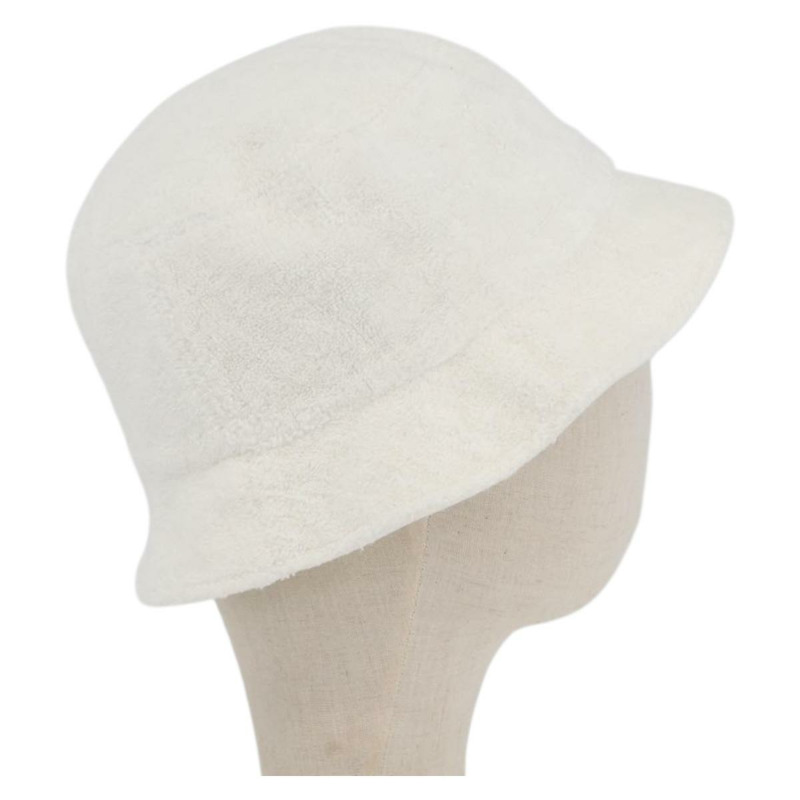 【日本直送】香奈兒 COCO 標誌白色絨面革帽 CC Auth YKZ968A-3