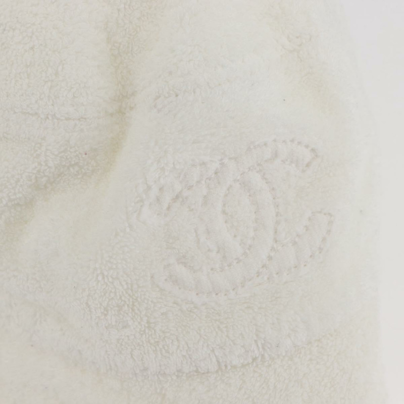 【日本直送】香奈兒 COCO 標誌白色絨面革帽 CC Auth YKZ968A-5