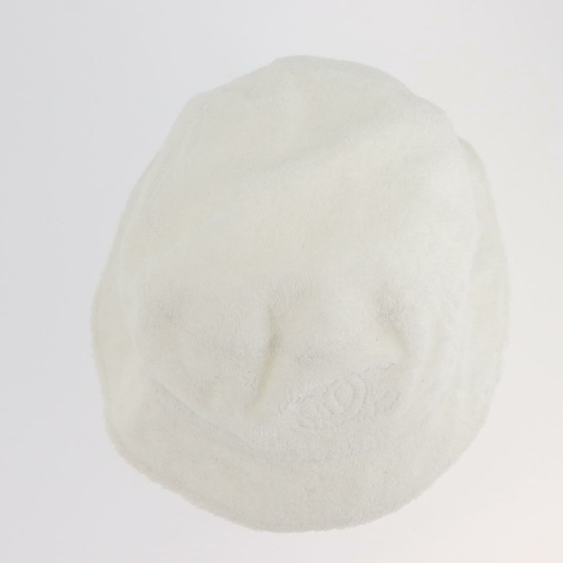 【日本直送】香奈兒 COCO 標誌白色絨面革帽 CC Auth YKZ968A-6
