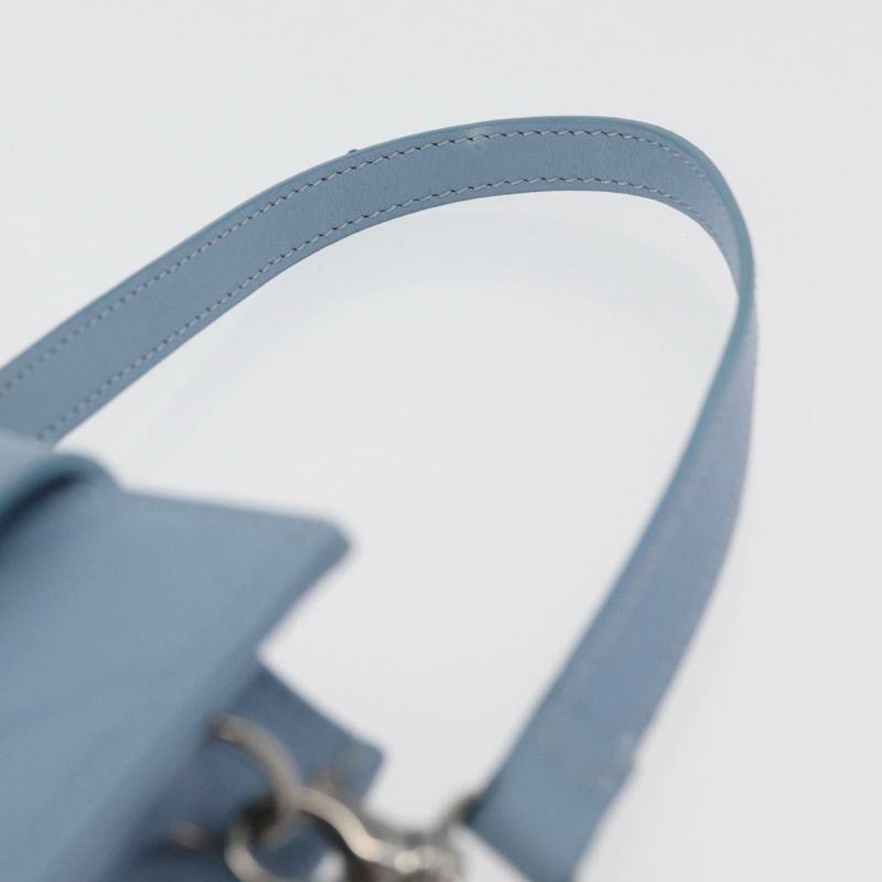 【日本直送】香奈兒手機殼/收納包 羊皮 銀色/淺藍色 CC標誌 YKZ1179V-7