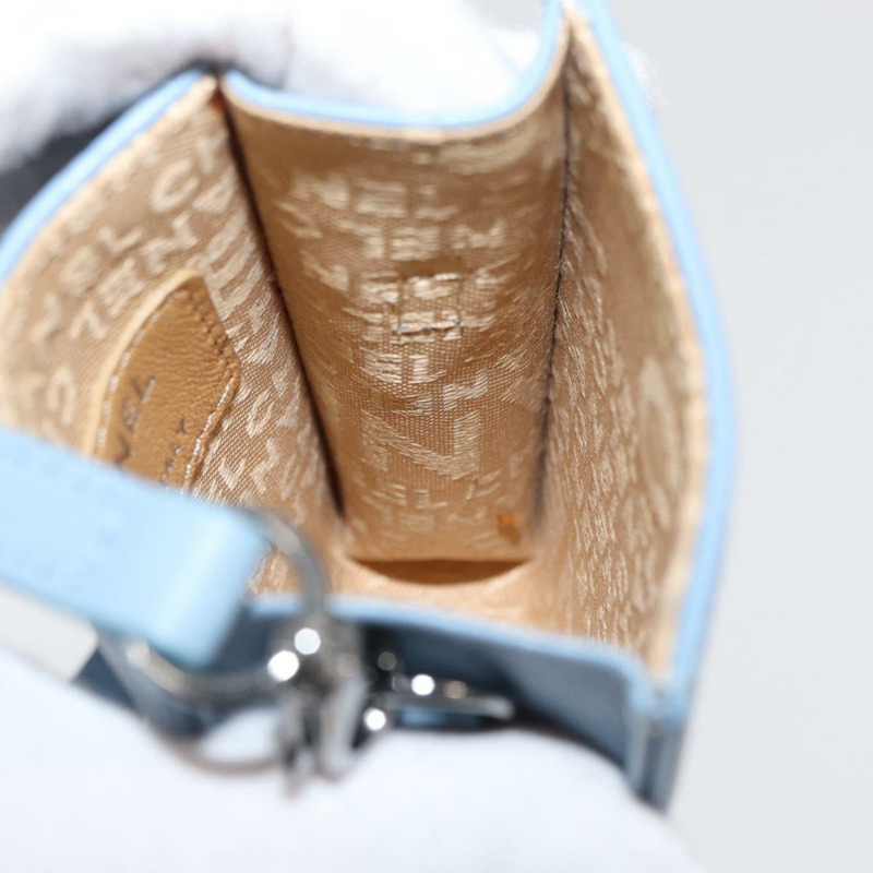 【日本直送】香奈兒手機殼/收納包 羊皮 銀色/淺藍色 CC標誌 YKZ1179V-19