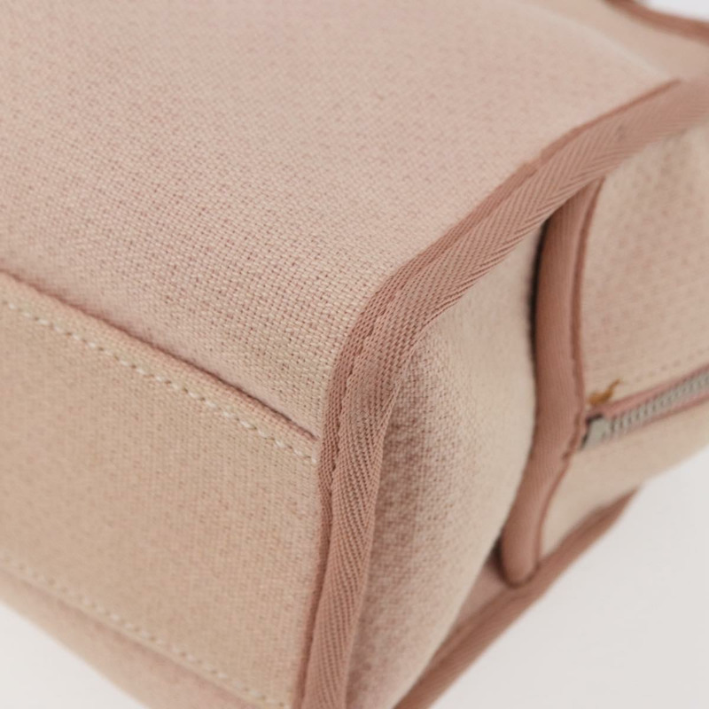 【日本直送】香奈兒 Deauville 系列鏈條保齡球包帆布米色銀色 CC 正品 ka3775V-16