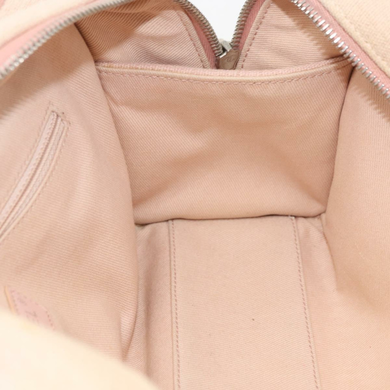 【日本直送】香奈兒 Deauville 系列鏈條保齡球包帆布米色銀色 CC 正品 ka3775V-19