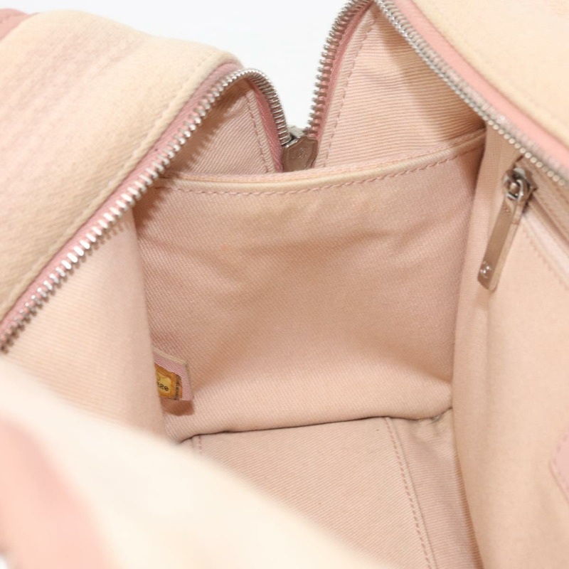 【日本直送】香奈兒 Deauville 系列鏈條保齡球包帆布米色銀色 CC 正品 ka3775V-20