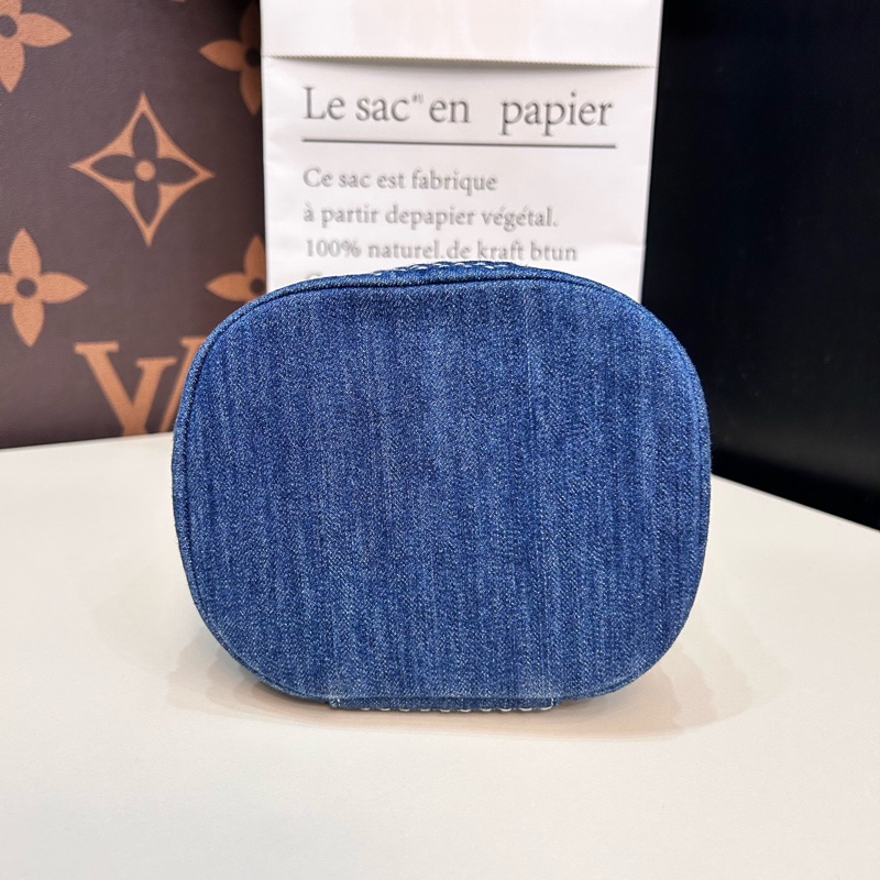 Chanel • 外縫線丹寧牛仔化妝包 可斜背-8