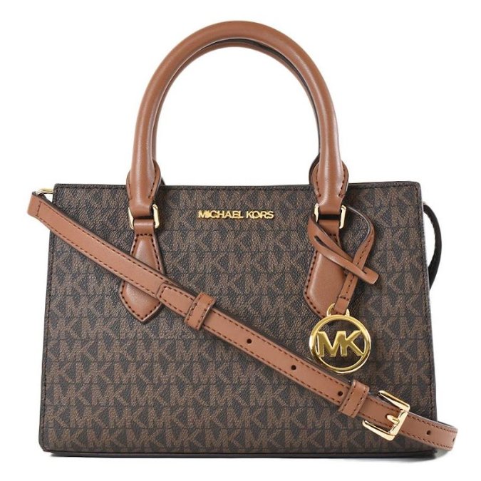 快速出貨！【Michael Kors】撞色小款防刮兩用包-咖啡焦糖-4