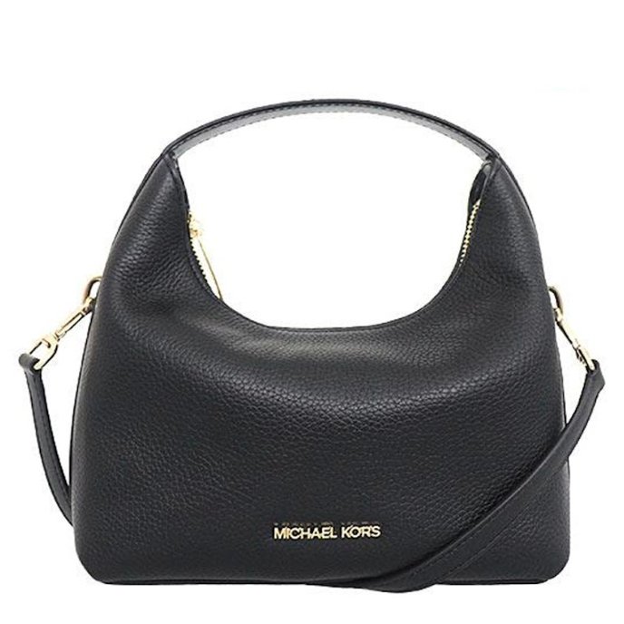 快速出貨！【Michael Kors】荔枝皮革撞色兩用包-黑-0