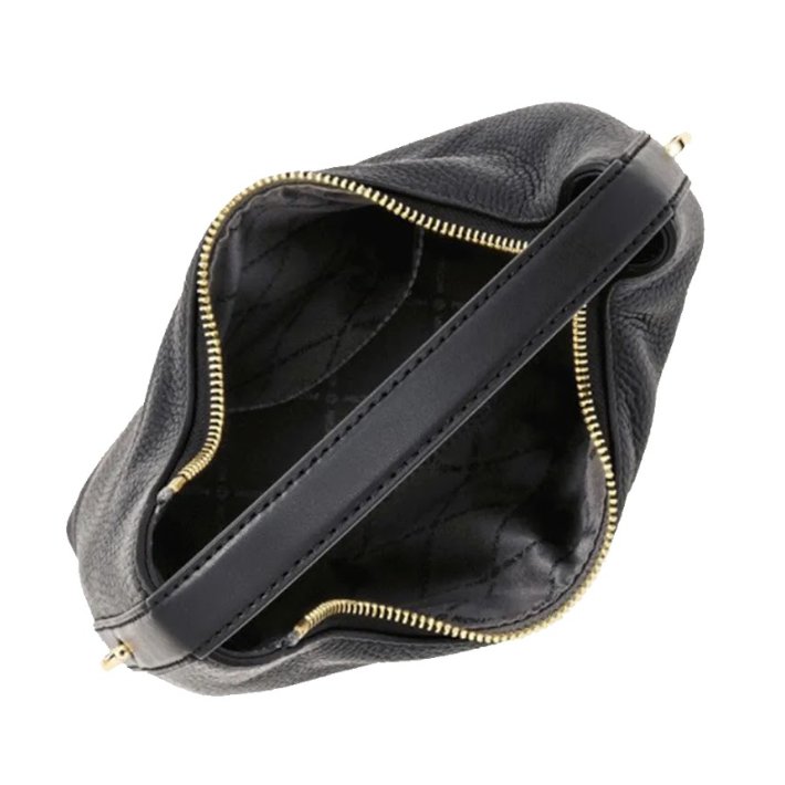 快速出貨！【Michael Kors】荔枝皮革撞色兩用包-黑-1