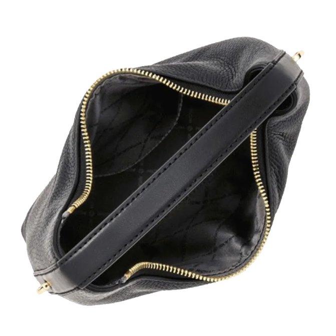 快速出貨！【Michael Kors】荔枝皮革撞色兩用包-黑-3