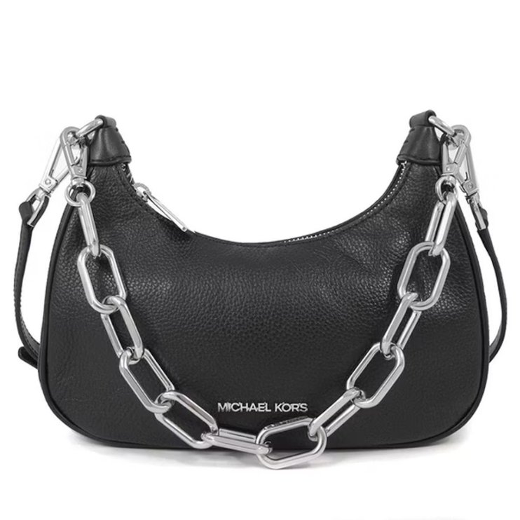 快速出貨!【Michael Kors】荔枝皮革鍊條兩用包-黑-2