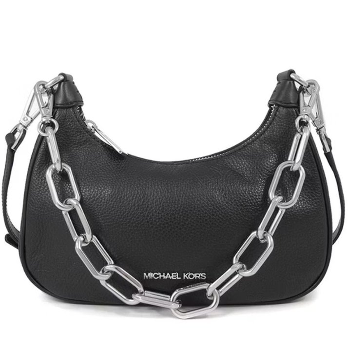 快速出貨!【Michael Kors】荔枝皮革鍊條兩用包-黑-4