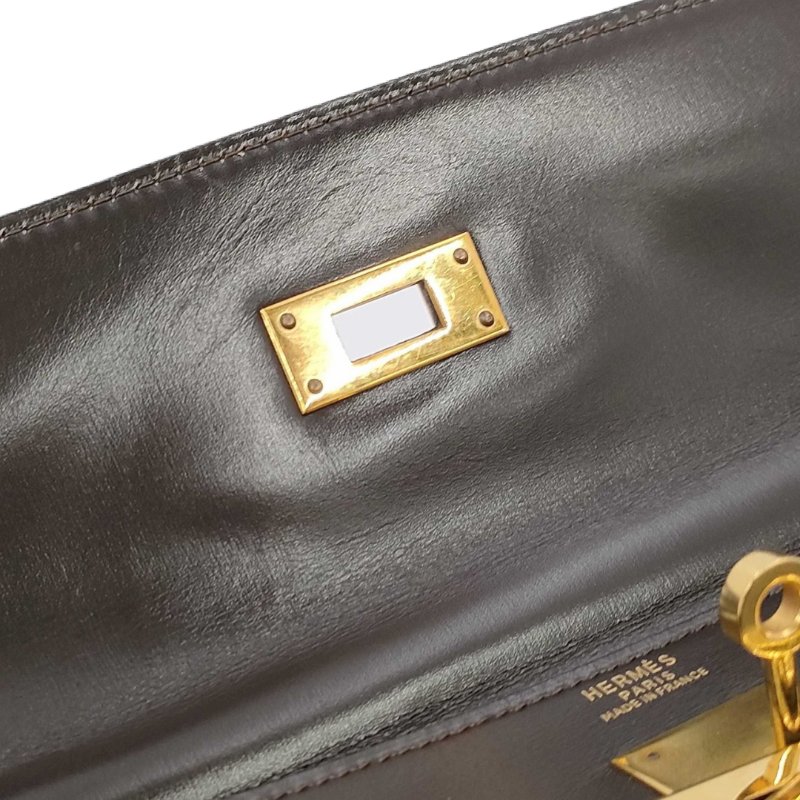 愛馬仕 Hermes Kelly 32 凱莉32 巧克力啡色 Box Calf 金扣 GHW 中古-8