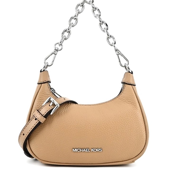 快速出貨!【Michael Kors】荔枝皮革鍊條兩用包-卡其-2