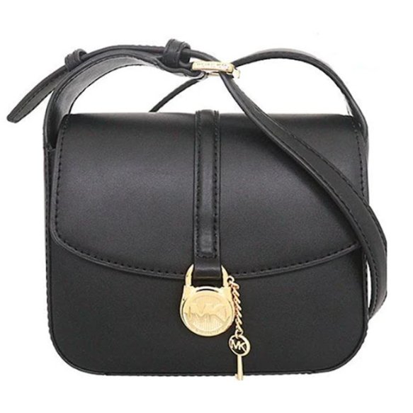 快速出貨!【Michael Kors】鎖頭翻蓋斜背包-黑-2