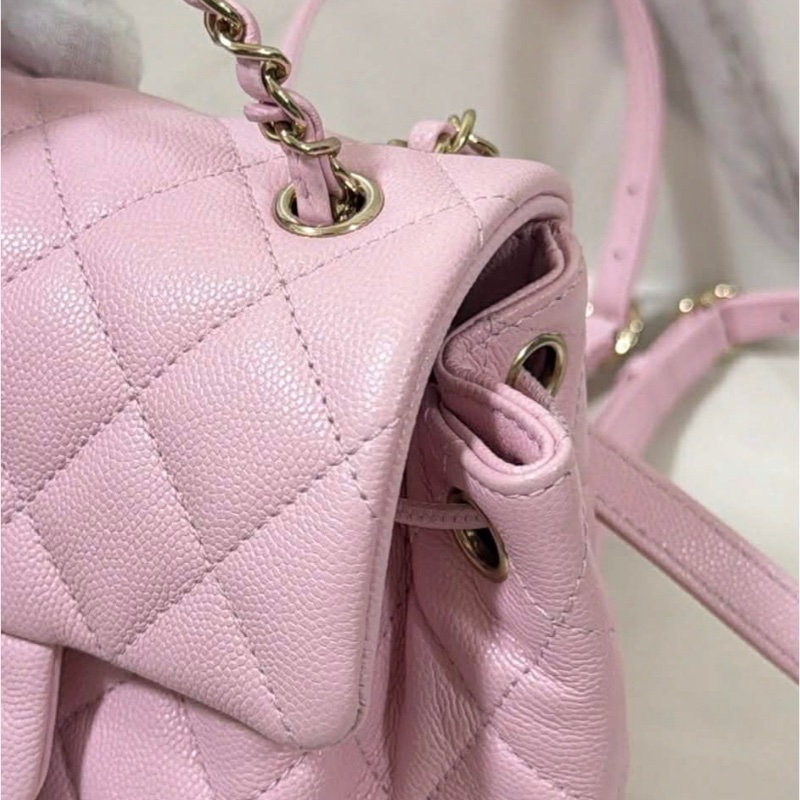 香奈兒淡粉色後背包-11