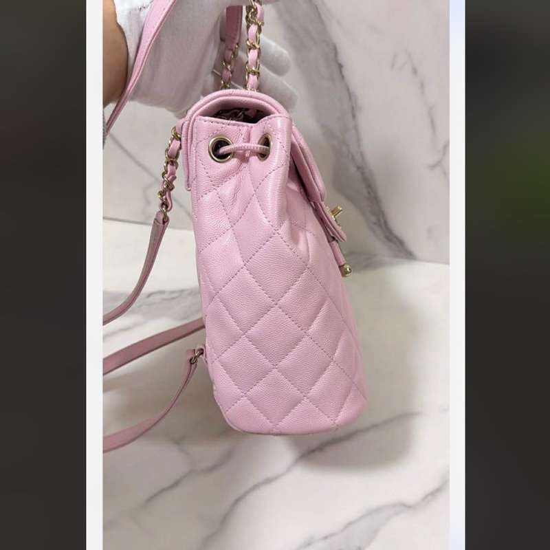 香奈兒淡粉色後背包-13