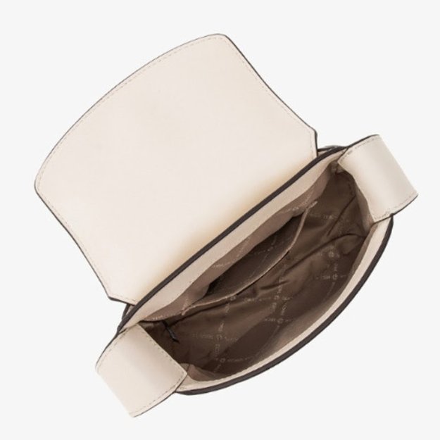 快速出貨!【Michael Kors】鎖頭翻蓋斜背包-白-1