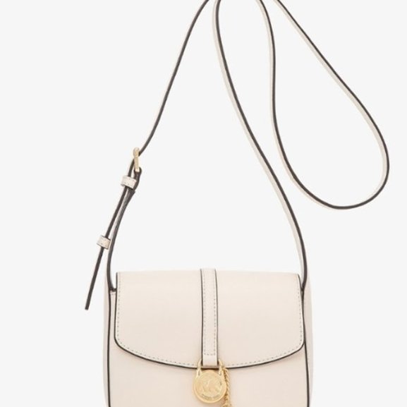 快速出貨!【Michael Kors】鎖頭翻蓋斜背包-白-2