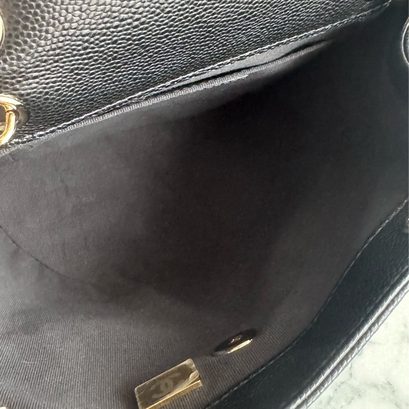 Chanel AS3860黑荔枝淡金雙C DUMA後背包小號-18