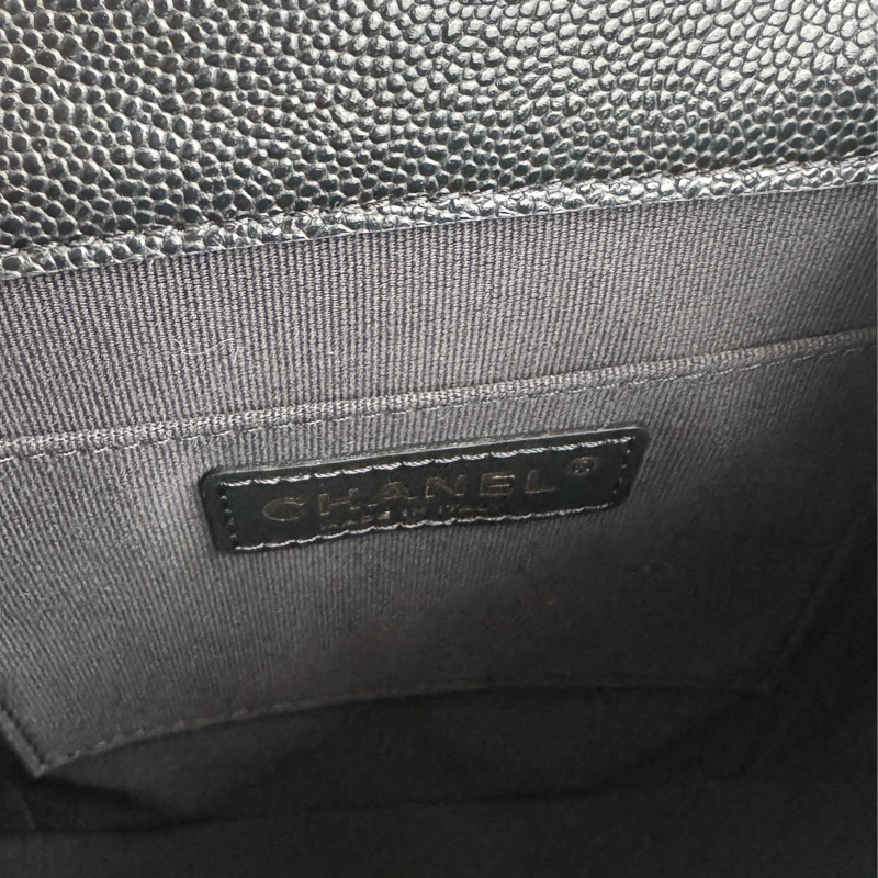 Chanel AS3860黑荔枝淡金雙C DUMA後背包小號-19