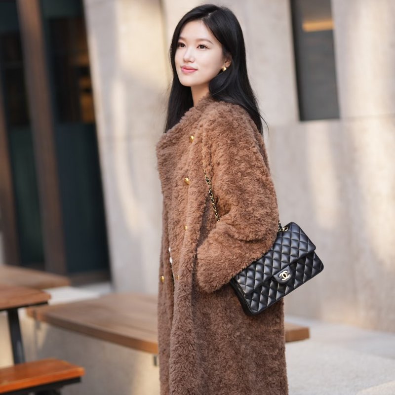 CHANEL 經典口蓋包 CF25 - 羊皮黑金-1