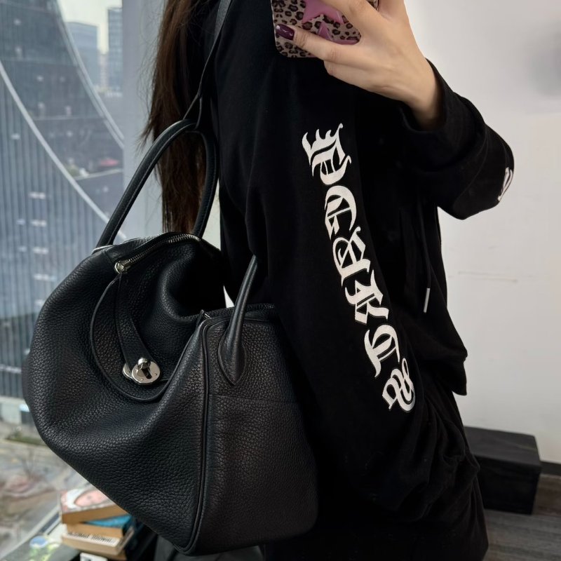 HERMES Lindy 30 - 黑銀 C-1