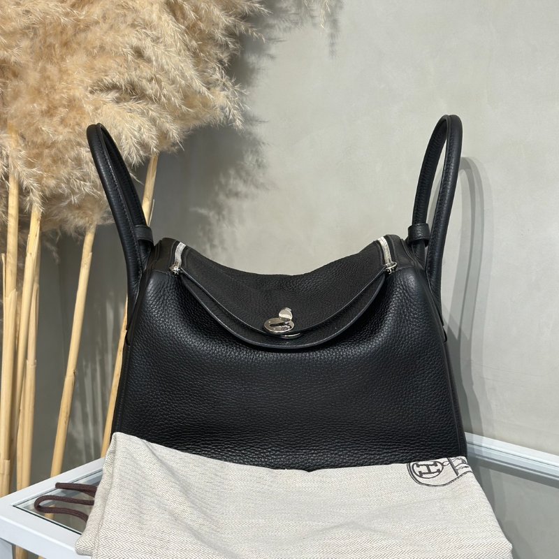 HERMES Lindy 30 - 黑銀 C-10