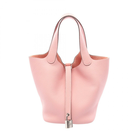 愛馬仕 Picotin Lock PM 手提包 B Taurillon Clemence 櫻花玫瑰色 二手 SHW