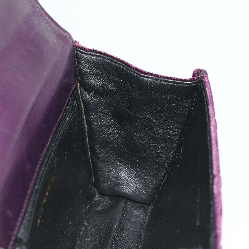 【日本直送】香奈兒 (CHANEL) 絎縫鏈條山茶花單背包 絲絨紫金色 CC 正品 YKZ1012V-19