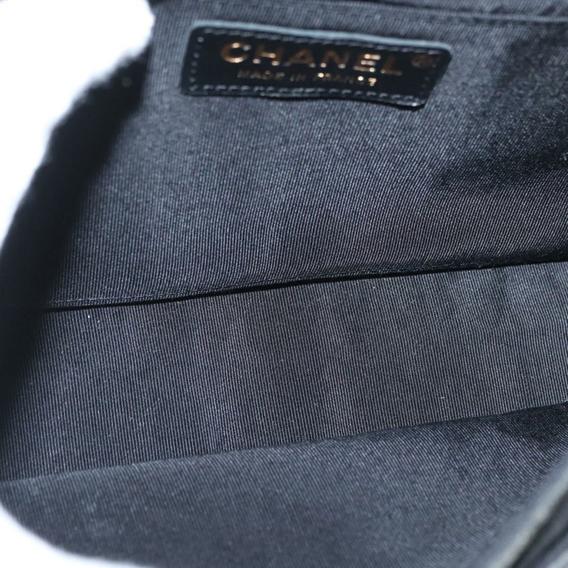 【日本直送】香奈兒 Matelasse 25 鏈條肩背包,棉質,金色/黑色,CC 標誌,正品 LNZ255SM-8