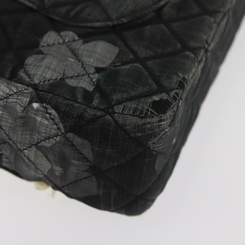 【日本直送】香奈兒 Matelasse 25 鏈條肩背包,棉質,金色/黑色,CC 標誌,正品 LNZ255SM-16