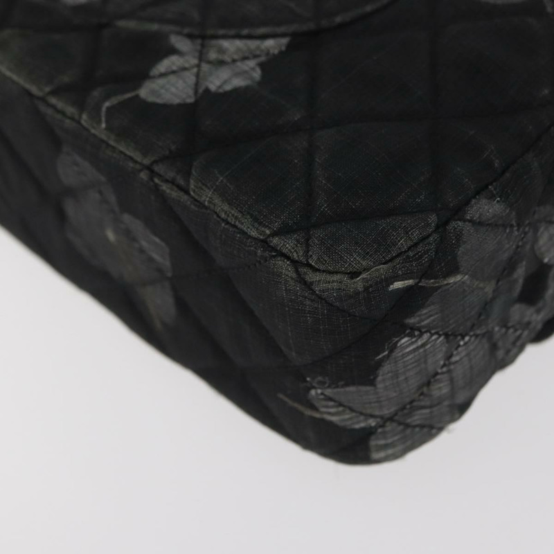 【日本直送】香奈兒 Matelasse 25 鏈條肩背包,棉質,金色/黑色,CC 標誌,正品 LNZ255SM-17