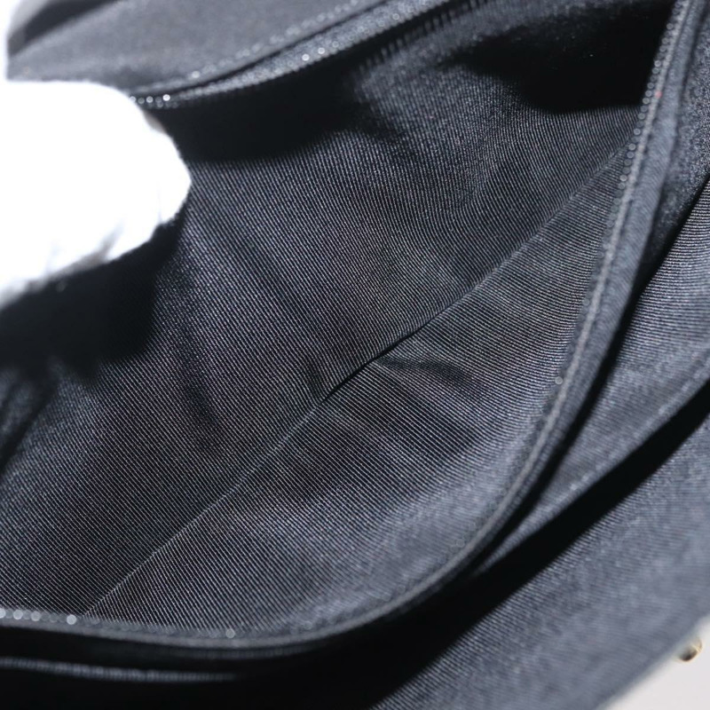 【日本直送】香奈兒 Matelasse 25 鏈條肩背包,棉質,金色/黑色,CC 標誌,正品 LNZ255SM-26