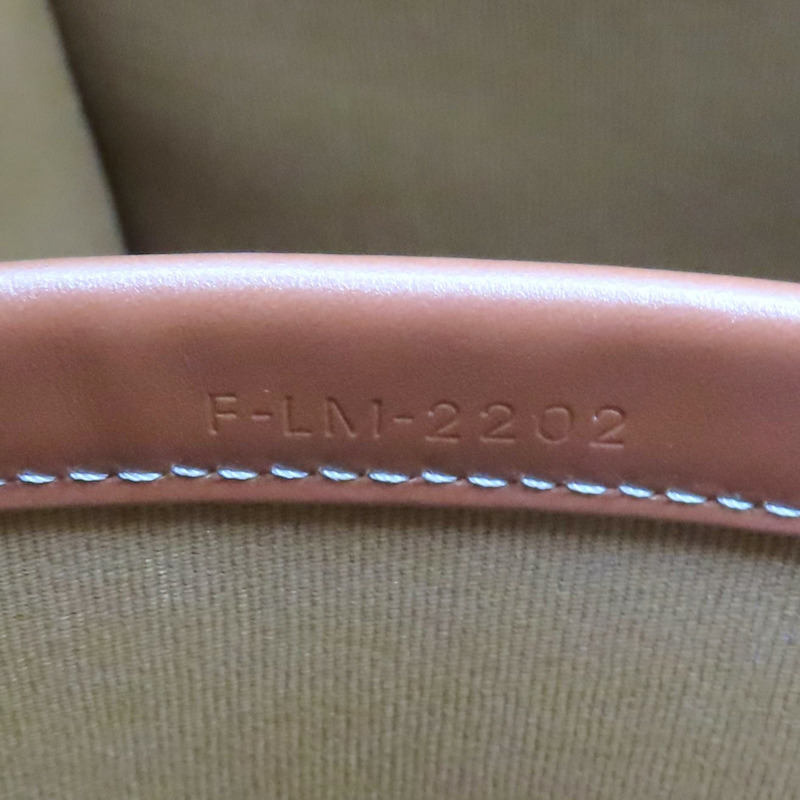 棕色 PVC塗層帆布/牛皮 Cabas 兩用包【CELINE 賽琳】 199742BZJ-4