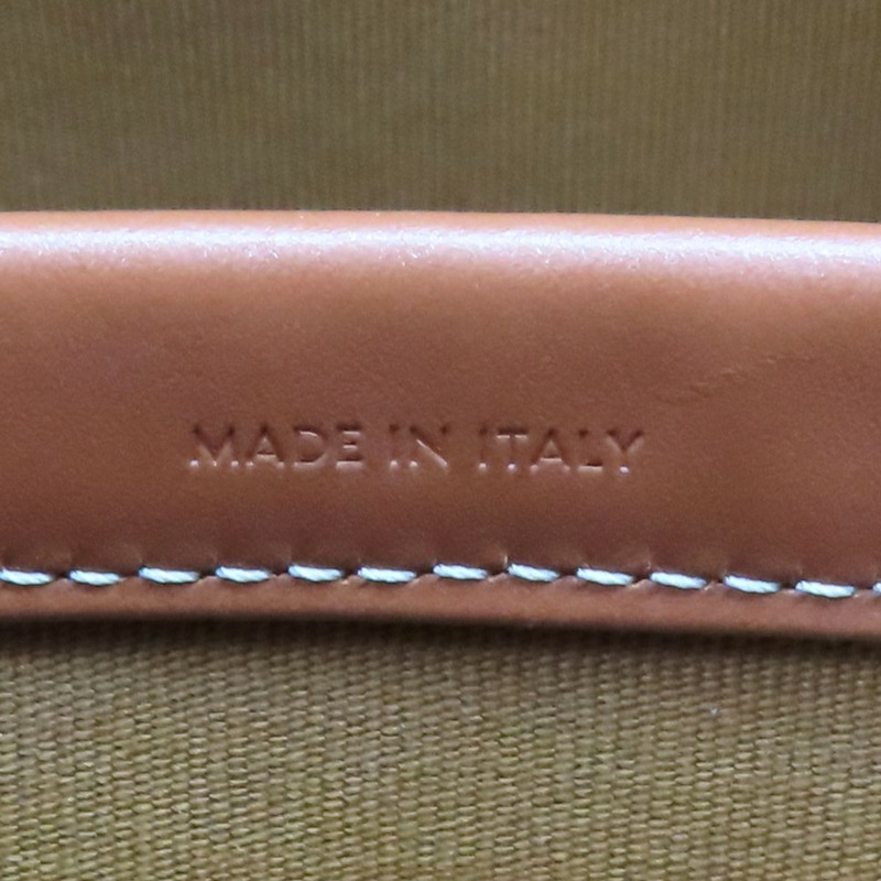 棕色 PVC塗層帆布/牛皮 Cabas 兩用包【CELINE 賽琳】 199742BZJ-5